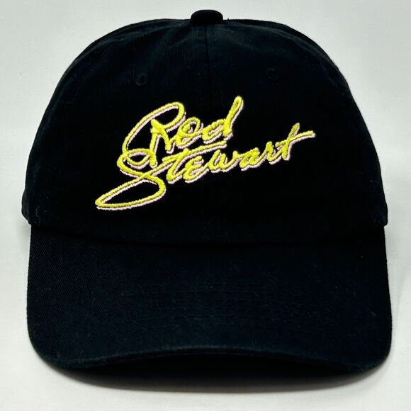 Rod Stewart Dad Hat Baseball Cap Script Nissi Caps Strapback 6 Panel Black - Picture 1 of 9